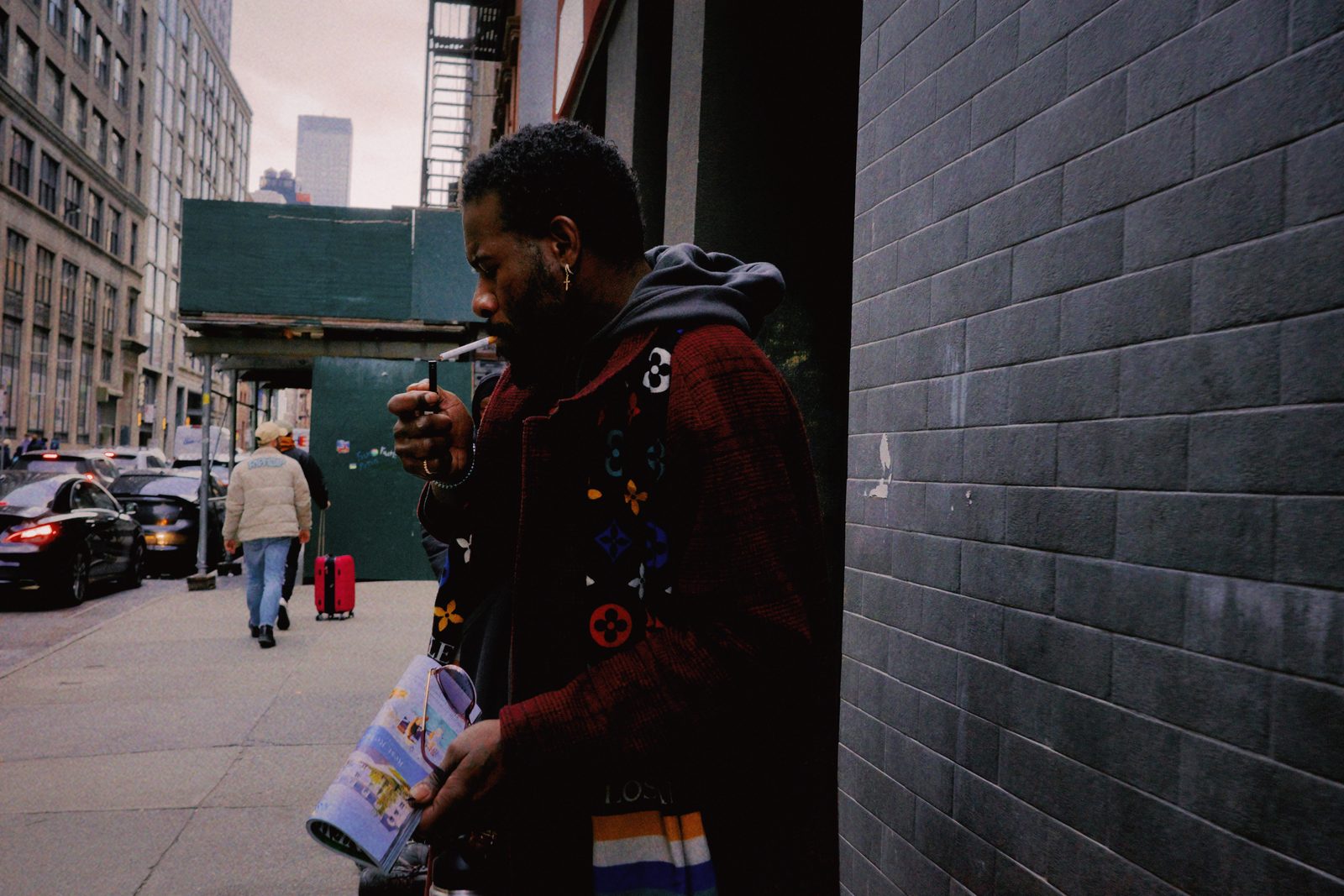 Pedestrians on a busy night street — New York